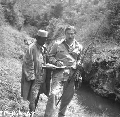 Lex Barker fishing in Africa