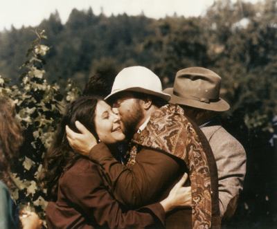 Karen with Luciano Pavarotti, 1981